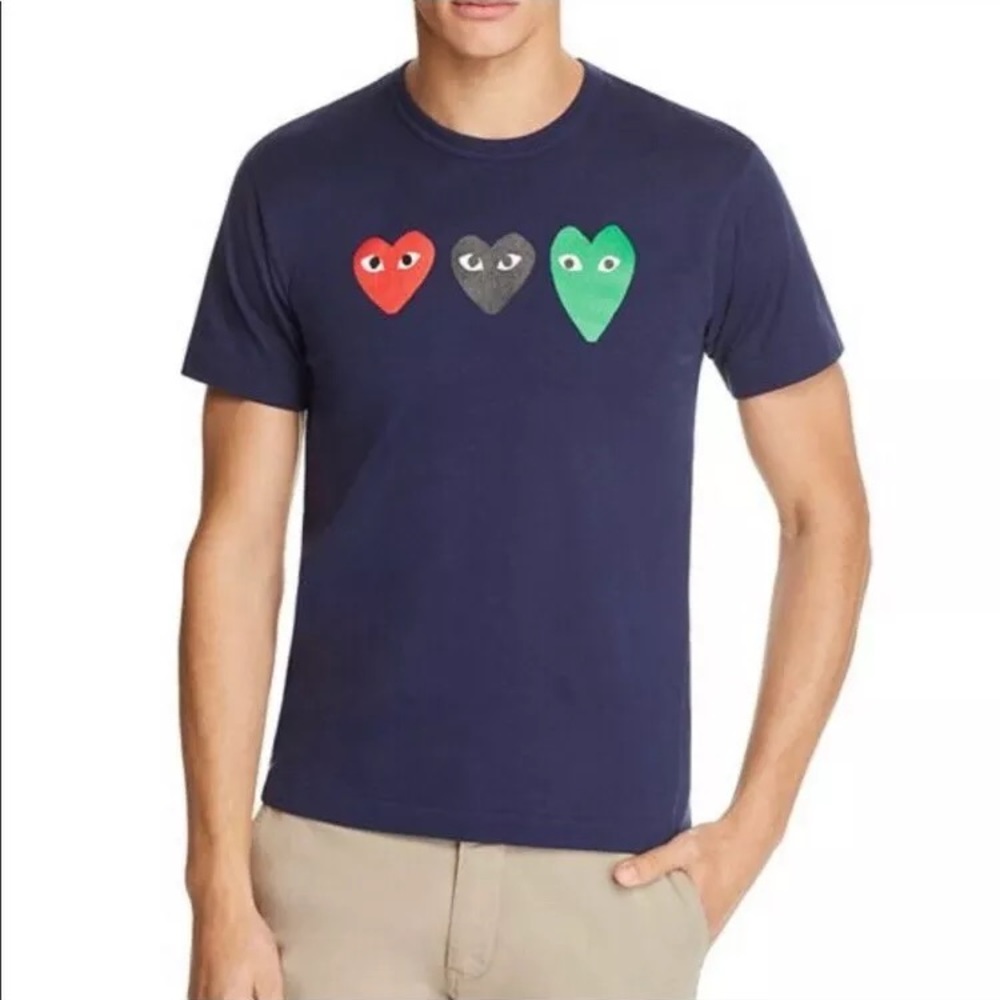 Play comme des garcons graphic tee shirt tee M